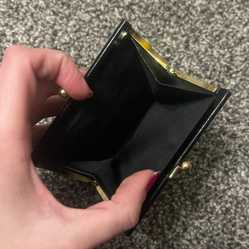 Black Eel Skin Wallet With Coin Pouch - Picture 4 of 6